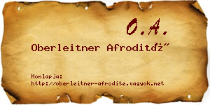 Oberleitner Afrodité névjegykártya